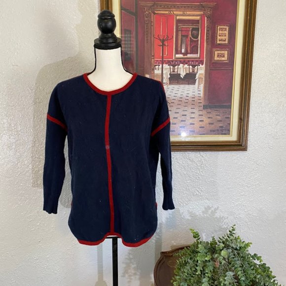 J. Crew ~ Wool Dark Blue Sweater ~ Size XS - Picture 1 of 5